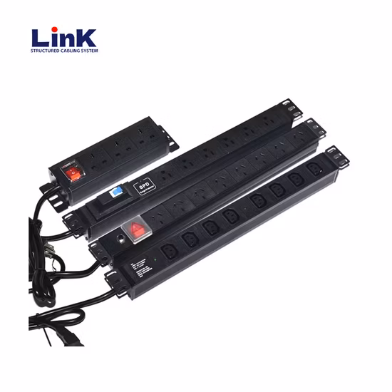 19" 6 Way Universal Standard Anti-Overload 6 Ports Universal PDU