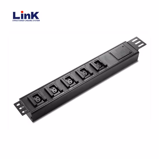 19" 6 Way Universal Standard Anti-Overload 6 Ports Universal PDU