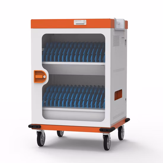 High Quality AC 32 Port Charging and Storage Cart Cabinet for Ipads Tablets Chromebooks Computers