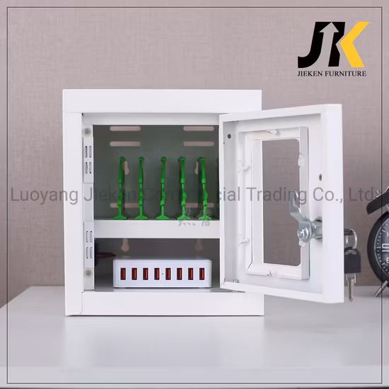 Jk Power Box Mobile Charging Storage Cart 6 Ports iPad Laptop Smart Phone Charging Cabinet
